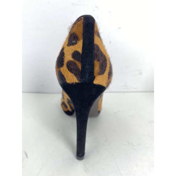 Stuart Weitzman Size 10 Leopard Print Calf Hair Platform Closed Toe 4.5" Heel - Picture 9 of 11